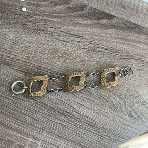 925 Silver and brass bracelet